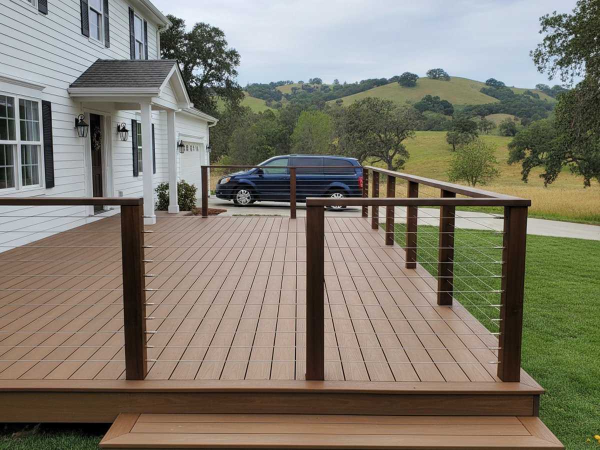 Custom Deck Design completed by Skyline Deck Solutions in Atwater, CA