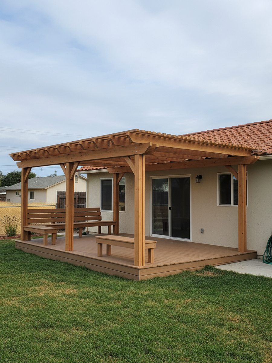 Deck Staining & Sealing completed by Skyline Deck Solutions in Clovis, CA