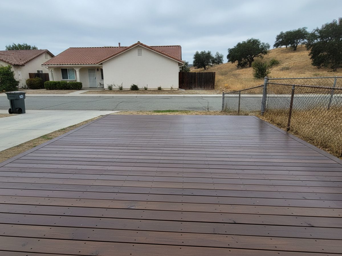 Custom Deck Design completed by Skyline Deck Solutions in Merced, CA