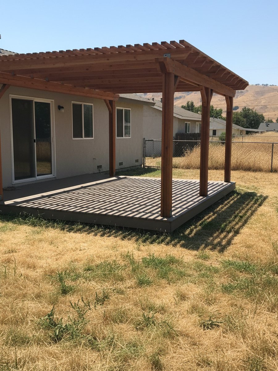 Deck Installation completed by Skyline Deck Solutions in Kerman, CA