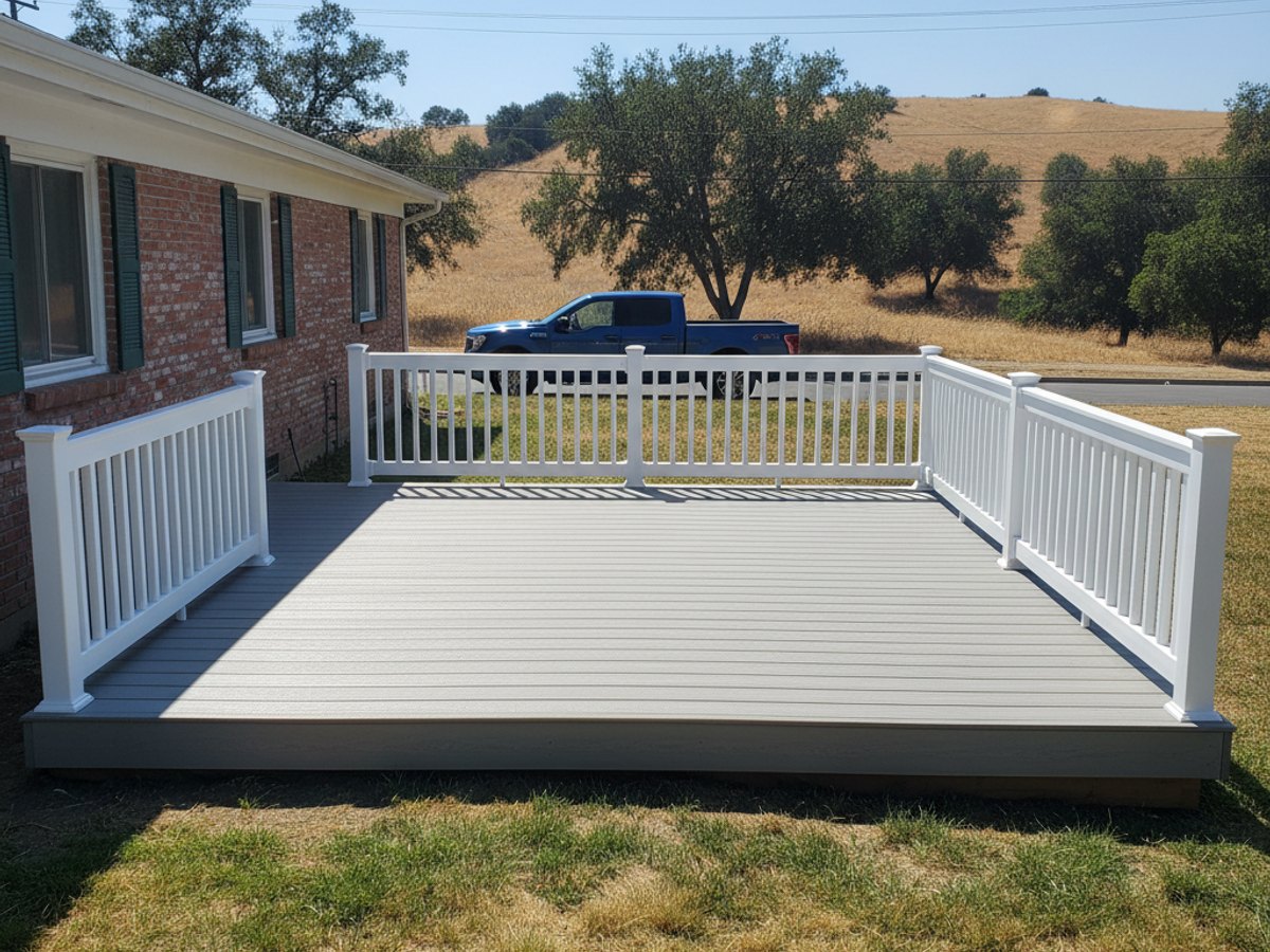 Skyline Deck Solutions crew at work on a home in Madera, CA